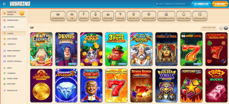 Vegasino Casino jeux