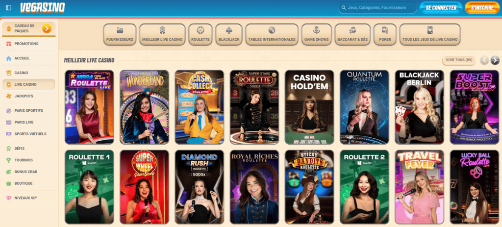 Vegasino Casino live