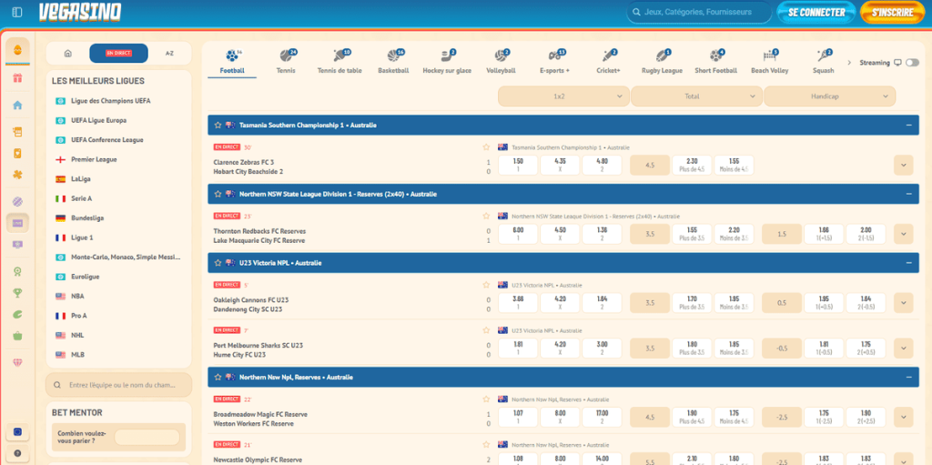 Vegasino Casino paris live