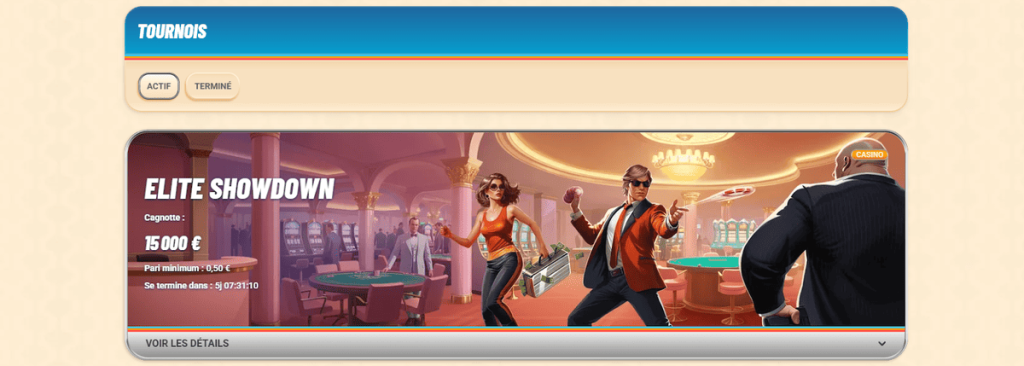 Vegasino Casino tournois